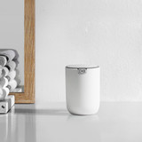 EKO Fandy Table Bin with Swing Top Lid 1.5L - White