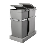 EKO Deco Duo Pull Out Recycling Bin 20L+15L - Grey