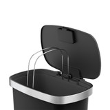 EKO Hana Step Plastic Rubbish Bin 50L - Black