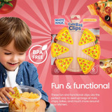 White Magic Cute Bag Clips 6 Pack - Pizza Slices