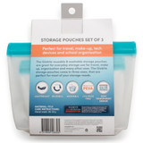 Globite Zip Lock Storage Pouches - 3 Pack
