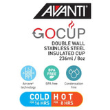 Avanti Go Cup Double Wall Insulated Cup 236ml - Navy