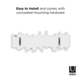 Umbra Sticks Wall Mounted 5 Hook Rack - White