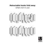 Umbra Sticks Wall Mounted 5 Hook Rack - White