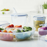 Lock & Lock Chip n Dip Round Divider Food Container 2.3L