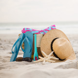 Vigar Microfibre Beach Towel & Brush Set