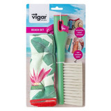 Vigar Microfibre Beach Towel & Brush Set