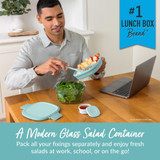 Bentgo All-In-One Glass Salad Container - Coastal Seaglass