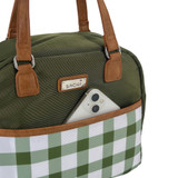 Sachi Style 237 Insulated Cali Lunch Bag - Olive Green Gingham