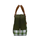 Sachi Style 237 Insulated Cali Lunch Bag - Olive Green Gingham