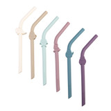 Melii Luxe Silicone Kids Straws - 6 Pack