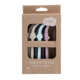 Melii Luxe Silicone Kids Straws - 6 Pack