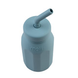 Melii Luxe Kids Silicone Straw Bottle 230ml - Blue