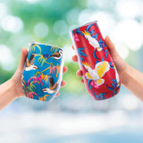 IS Gift Stemless Double Wall Champagne Flute - Birds