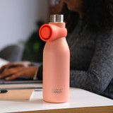 Joseph Joseph Loop Stainless Steel Water Bottle 500ml - Coral