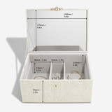 Stackers Classic Luxury Jewellery Box with Lid - Oatmeal/Linen