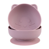 Melii Luxe Silicone Suction Kids Bowls 2 Pack - Cat