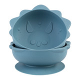 Melii Luxe Silicone Suction Kids Bowls 2 Pack - Dinosaur