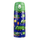 Oasis Kids Insulated Stainless Steel Drink Bottle 550ml - Garbage Trucks