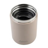 Oasis Stainless Steel Insulated Food Flask with Handle 480ml - Latte
