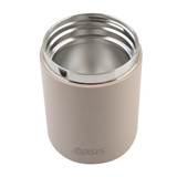 Oasis Stainless Steel Insulated Food Flask with Handle 480ml - Latte