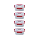 Joseph Joseph Nest Lock Rectangle Container Set 4-Pack 1.1L - Red