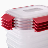 Joseph Joseph Nest Lock Rectangle Container Set 4-Pack 1.1L - Red