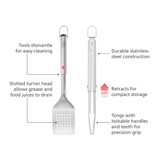 Joseph Joseph GrillOut 2-Piece BBQ Tool Set - Turner & Tongs