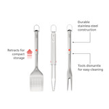 Joseph Joseph GrillOut 3-Piece BBQ Tool Set - Turner, Tongs & Fork