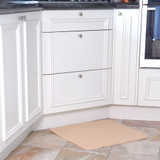 White Magic Non-Slip Shower Mat Square - Latte