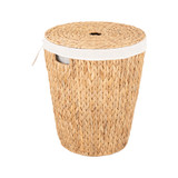 Howards Water Hyacinth Arrow Weave Laundry Hamper - Round