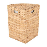 Howards Water Hyacinth Checked Weave Laundry Hamper - Corner