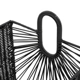 Howards Poly Rattan Open Weave Basket Large - Black