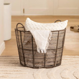 Howards Poly Rattan Open Weave Basket Brown - Round