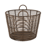Howards Poly Rattan Open Weave Basket Brown - Round
