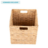 Howards Water Hyacinth Foldable Cube Basket
