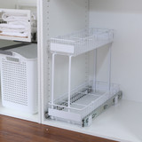 Williamsware 2 Tier Gliding Baskets 15/20cm - White