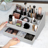Stackers Supersize Tiered Makeup Organiser - Pebble Grey