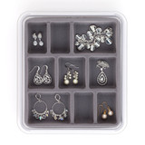 Jewellery Stax 9 Compartment Organiser Tray - Grey