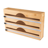 Bamboo Food Wrap Dispenser with 3 Inserts