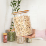 Glass Jar 3L with Bamboo Lid - Round