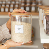 Glass Jar 3L with Bamboo Lid - Round