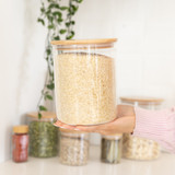 Glass Jar 2L with Bamboo Lid - Round