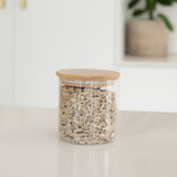 Glass Jar 500ml with Bamboo Lid - Round