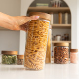 Glass Jar 2L with Acacia Wood Lid - Round