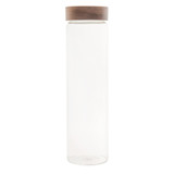Glass Pasta Jar 1.2L with Acacia Wood Lid - Tall Round