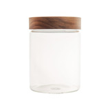 Glass Jar 1L with Acacia Wood Lid - Round