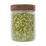 Glass Jar 1L with Acacia Wood Lid - Round