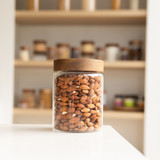 Glass Jar 1L with Acacia Wood Lid - Round