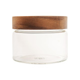 Glass Jar 500ml with Acacia Wood Lid - Round
